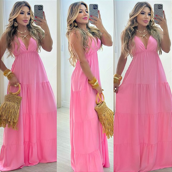 Vestido Longo De Alça