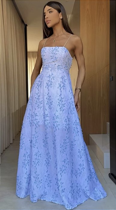 Vestido Longo De Alça