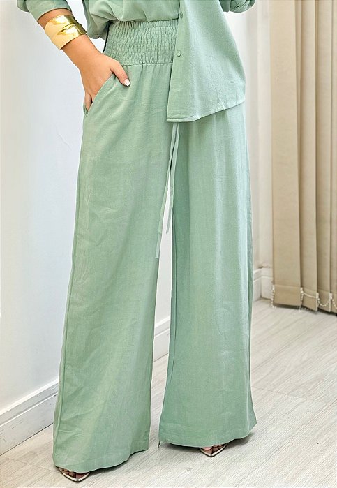 Calça Linho Pantalona