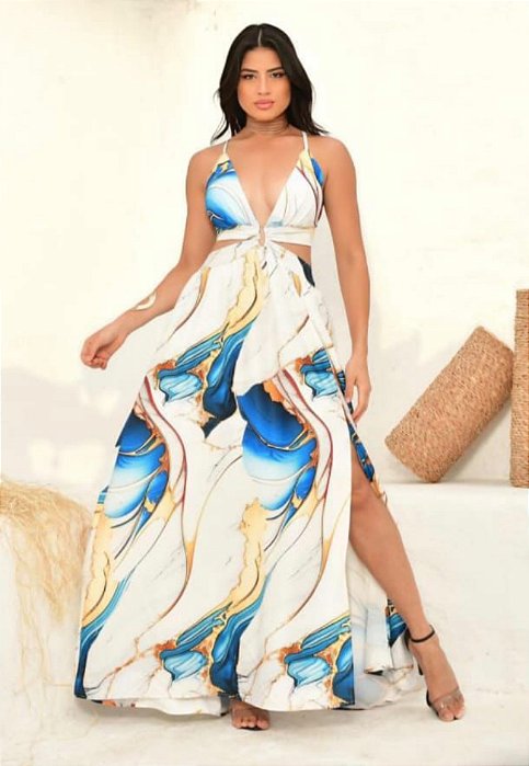 Vestido Longo Estampado