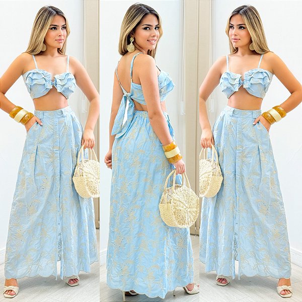 Conjunto De Saia & Cropped