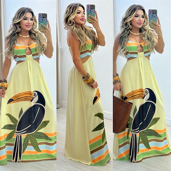 Vestido Longo Estampado