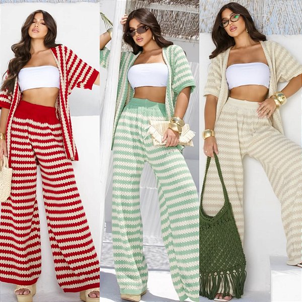 Conjunto Listrado Tricot