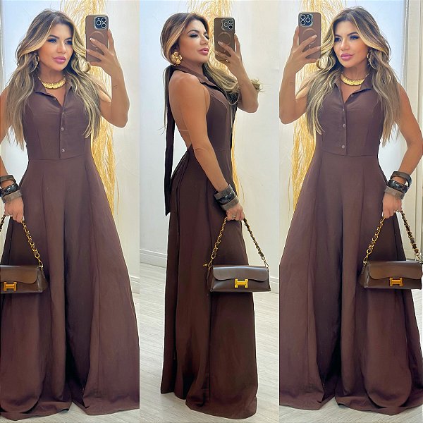 Macacão Longo Pantalona