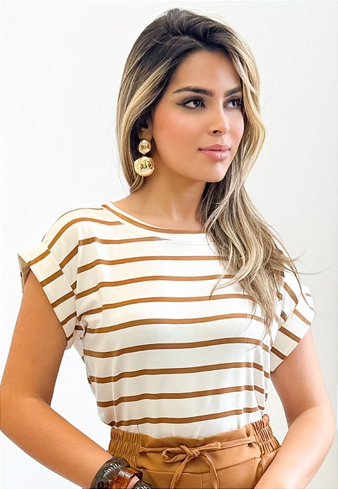Blusa Manga Curta Listrada