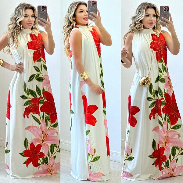 Vestido Longo Estampado