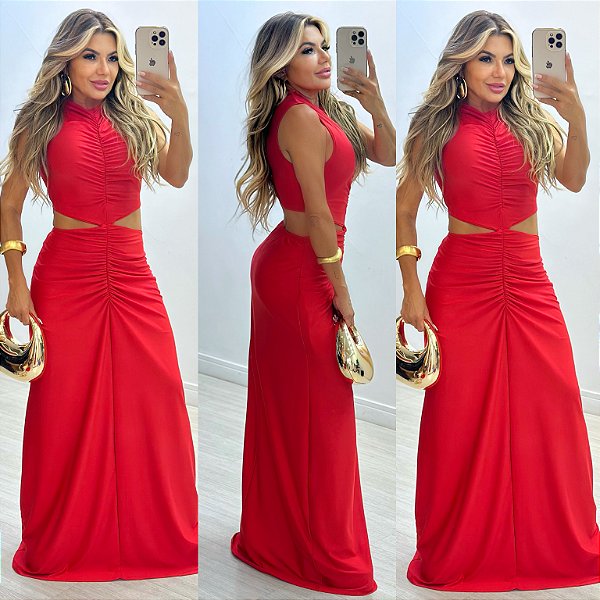 Vestido Longo Vazado