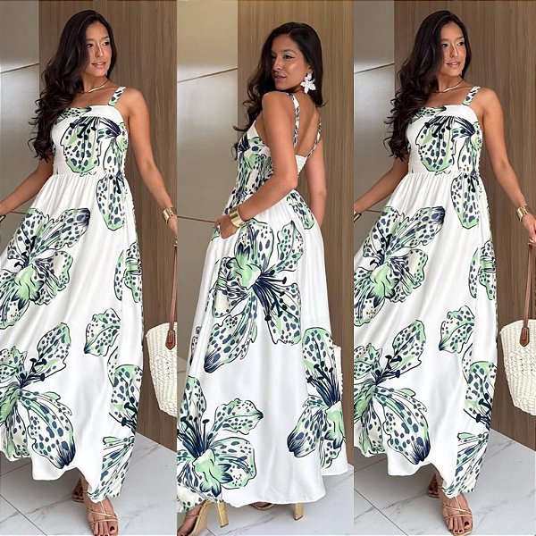 Vestido Longo Estampado