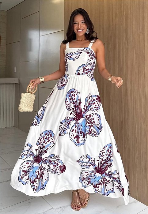 Vestido Longo Estampado