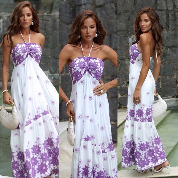 Vestido Longo C/ Bordado