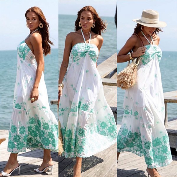 Vestido Longo C/ Bordado