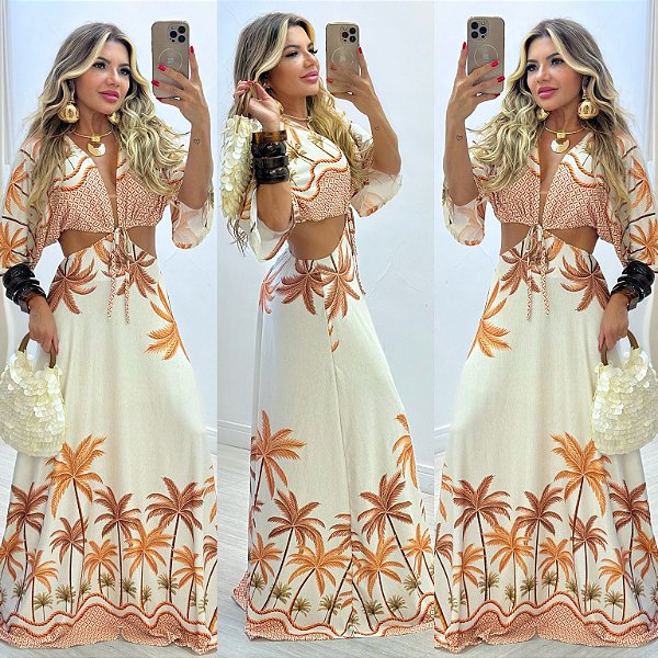 Vestido Longo Vazado