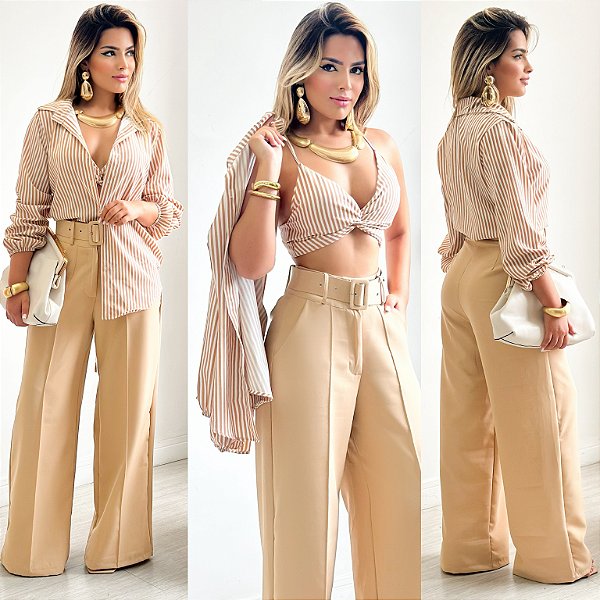 Conjunto De Camisa & Cropped