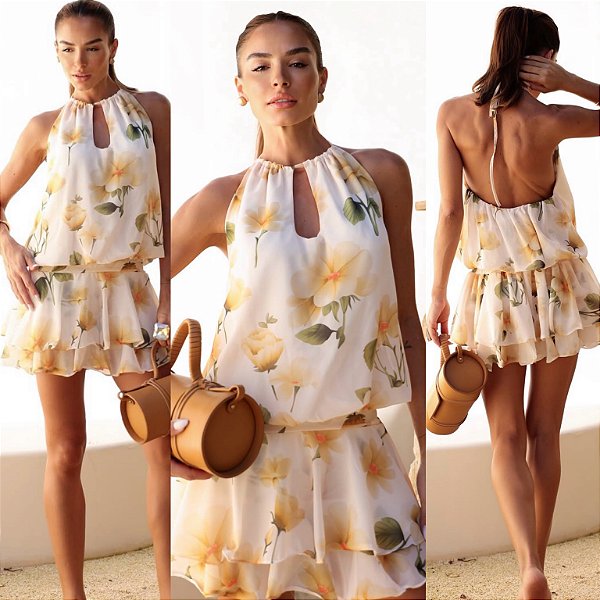 Macaquinho Curto Estampado