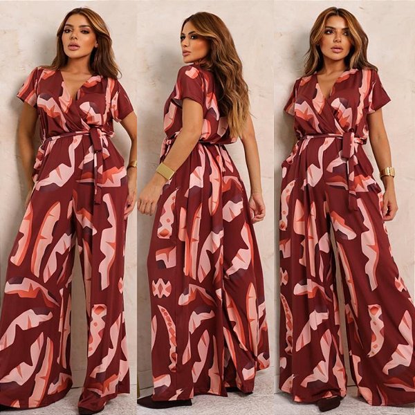 Macacão Longo Estampado