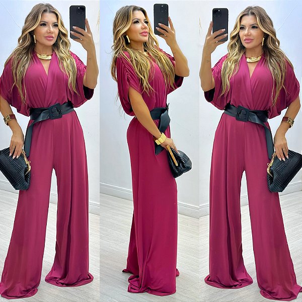 Macacão Longo De Manga 3/4