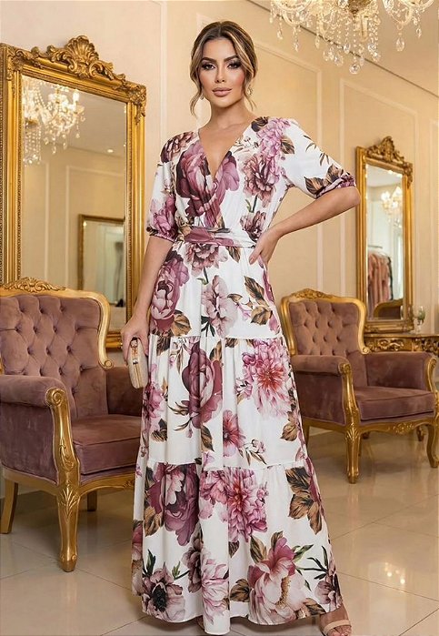 Vestido Longo Estampado