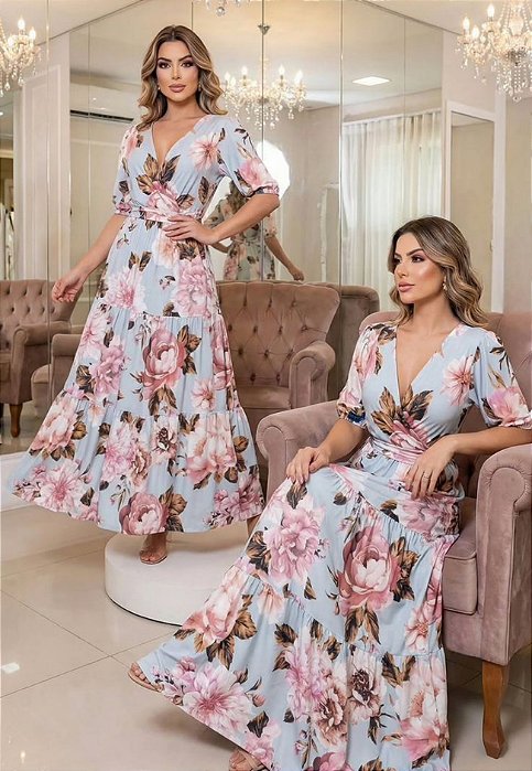 Vestido Longo Estampado