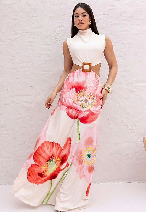 Vestido Longo Estampado
