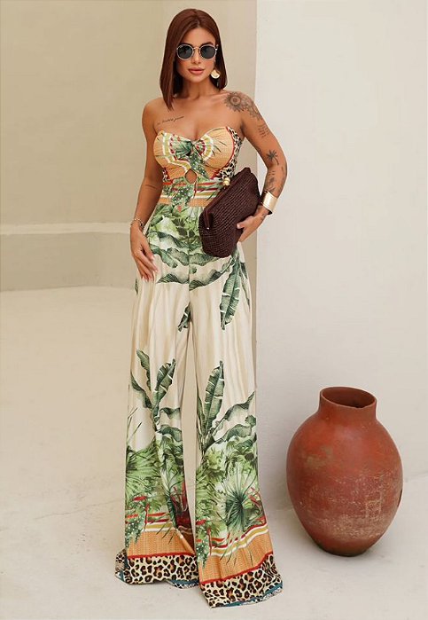 Macacão Longo Estampado