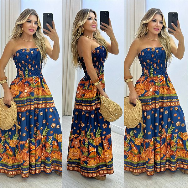 Vestido Longo Estampado