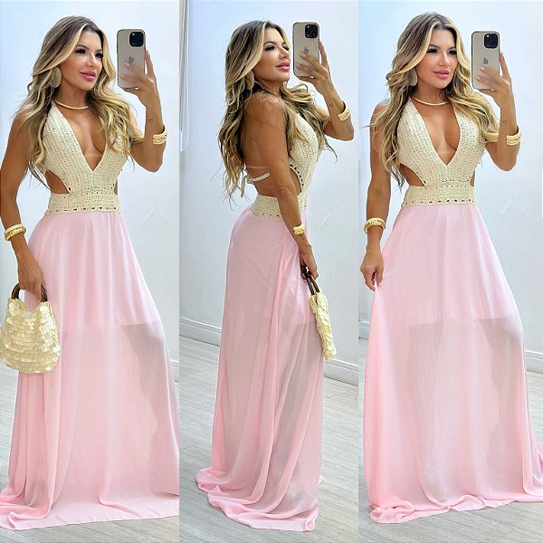 Vestido Longo Vazado