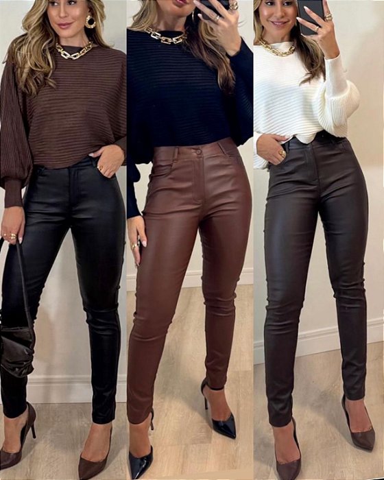 Calça Resinada Skinny