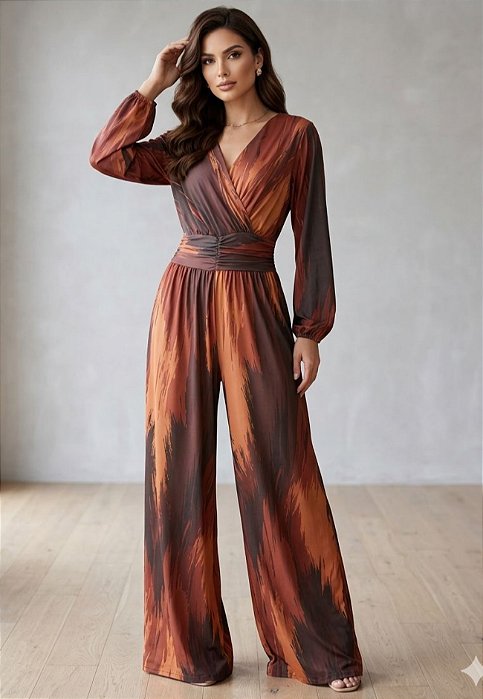 Macacão Longo Estampado