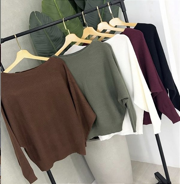 Blusa Manga Longa Tricot Modal