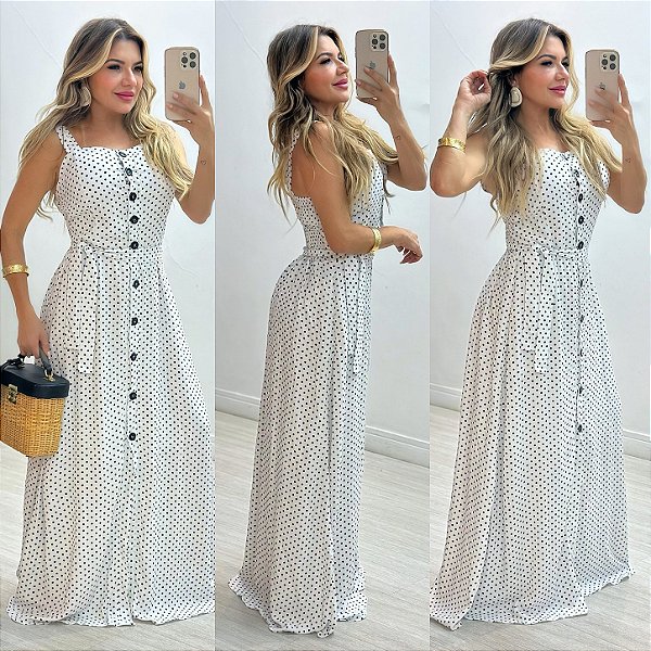 Vestido Longo De Poá