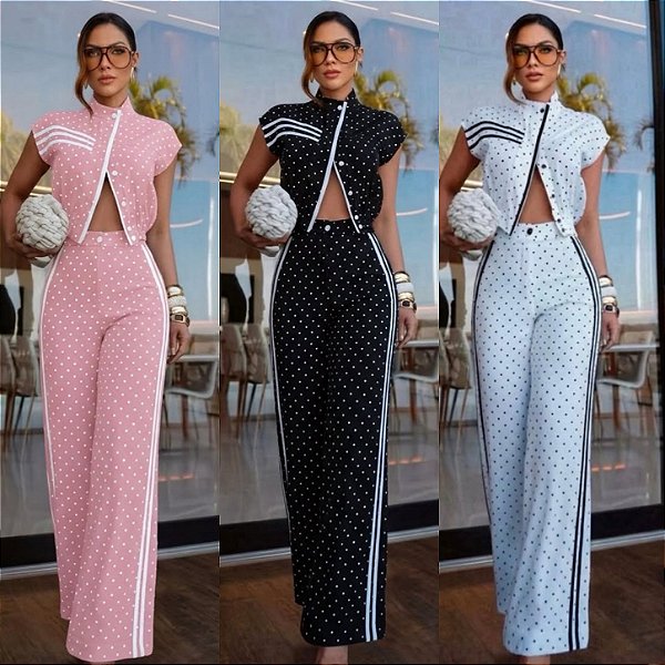 Conjunto De Calça & Blusa Poá