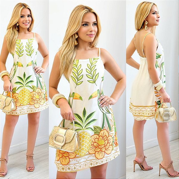 Vestido Curto Estampado