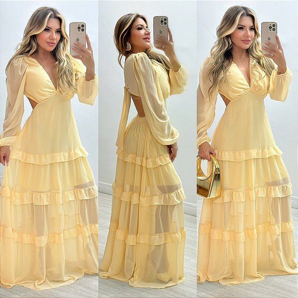Vestido De Manga Longa