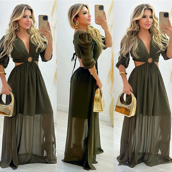 Vestido Longo Vazado
