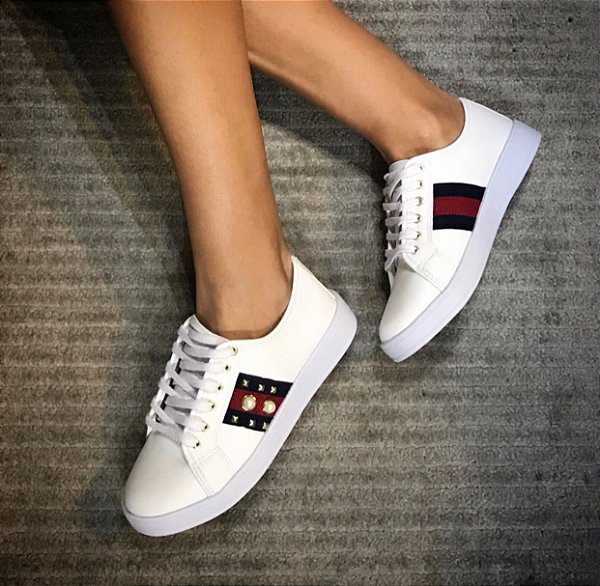 tenis flatform gucci