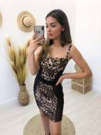 Vestido Onça Poliamida