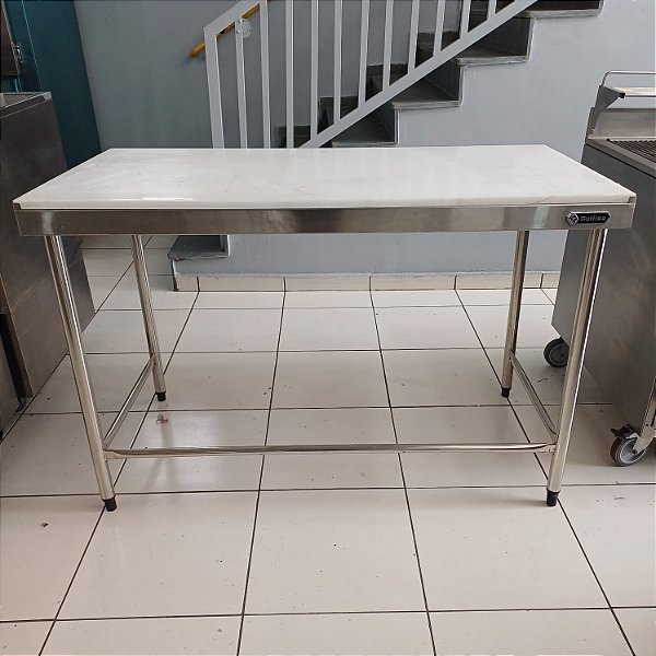 BANCADA L/P - INOX 304 CTO / ESQUELETO C/ALTILENO 1400X700X900MM S201754