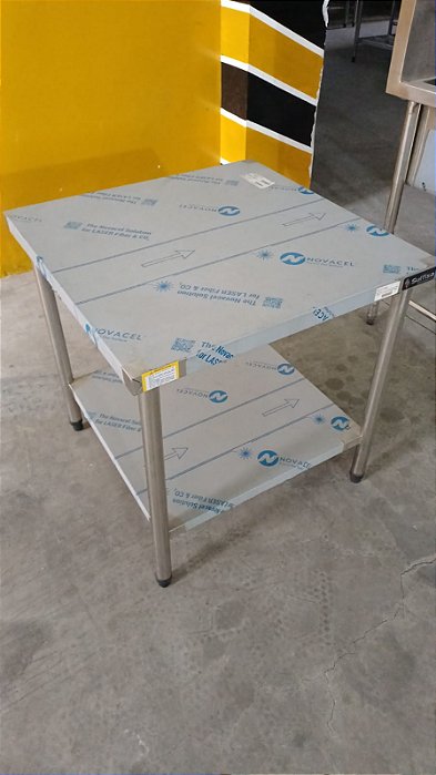 MESA DE CENTRO INOX 304 APOIO P/ FORNO TPO - 700x700x700 MM - 206581 - SULFISA - NOVA
