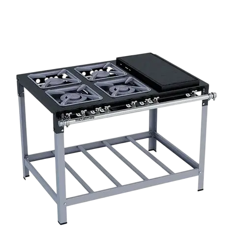 FOGAO METALMAQ 4 BOCAS 2QS 2QD CHAPA P.PANELA M22 STORI PREMIUM 30X30 P6,5 C/ESPERA R.APIS  SEM O FORNO