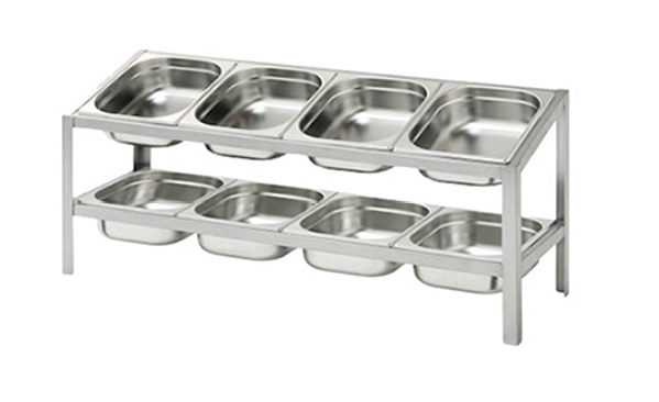 PIZZAIOLO ( PIZZAROLA ) PARA 8 CUBAS - 1080 X 440 X 350 MM AÇO INOX 304 PROMAQ - NÃO ACOMP. AS GNS