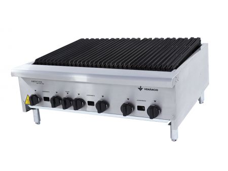 CHAR BROILER VENANCIO LINHA AMERICANA A GAS 1200MM CGG120