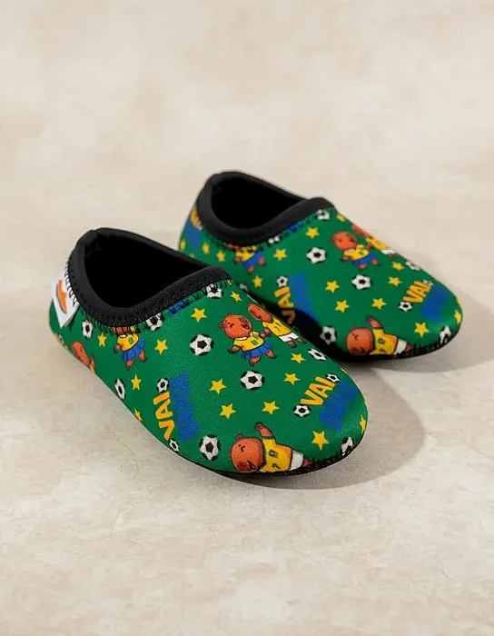 Sapatilha Infantil Neoprene Capivara Brasil - Exclusivo Copa 2026