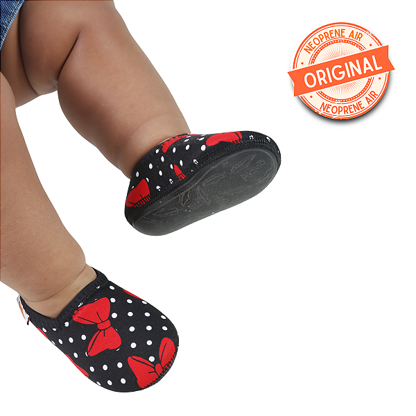 Sapatilha Infantil Neoprene Antiderrapante Laços