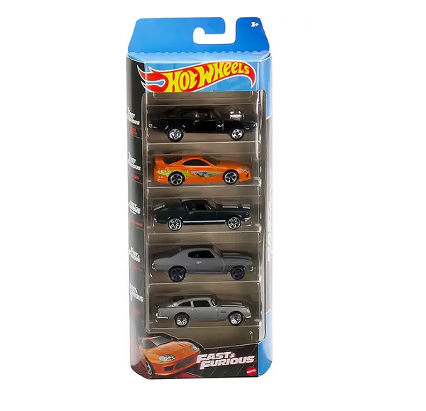 Carrinho Hot Wheels Velozes E Furiosos Com 5 Unidades Mattel