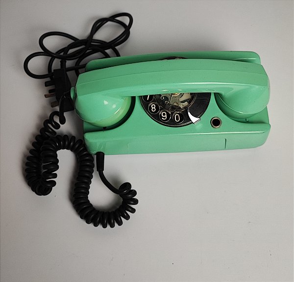 Telefone Disco Tijolinho Verde Antigo