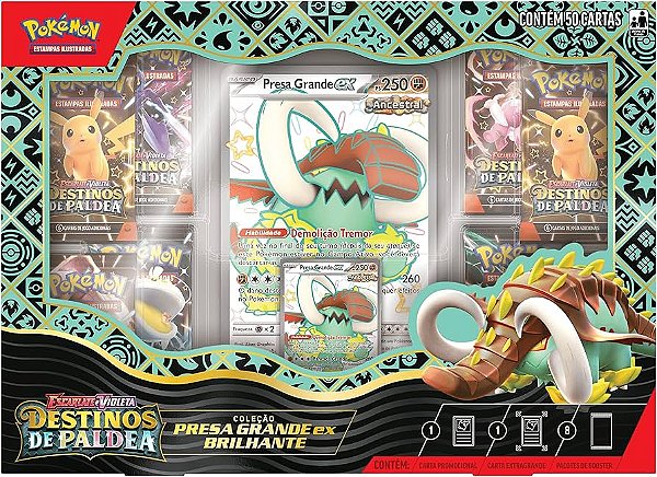 Box Pokémon Destinos De Paldea Presa Grande Ex Brilhante