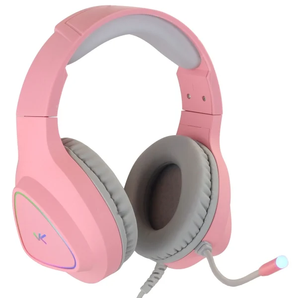 Fone De Ouvido Headset Gamer Chroma Usb 7.1 Rgb Rosa