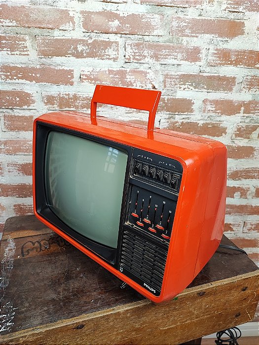 Televisão Philips Antiga Vermelha