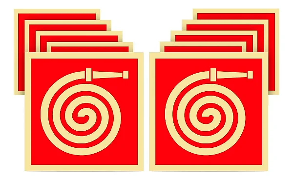 Kit 10 Placas Fotoluminescente Abrigo Mangueira Incêndio E7