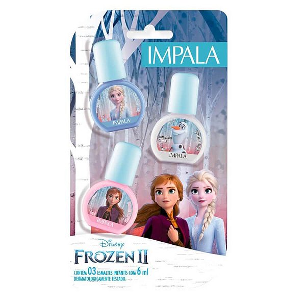 Impala Disney Frozen 2 Kit – Esmalte Viva sua Verdade + Esmalte Ame a Vida + Esmalte Seja Corajosa
